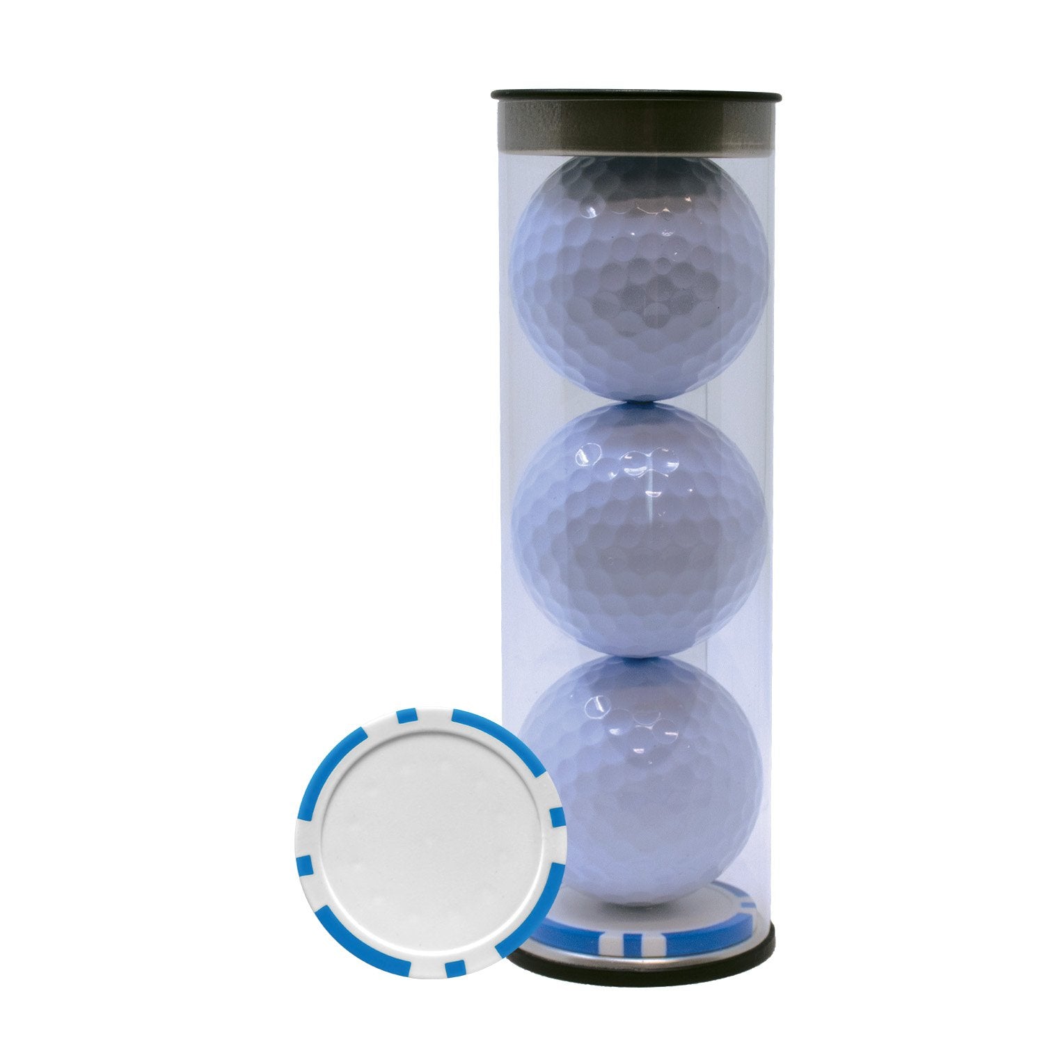3-Ball Tube with Poker Chip