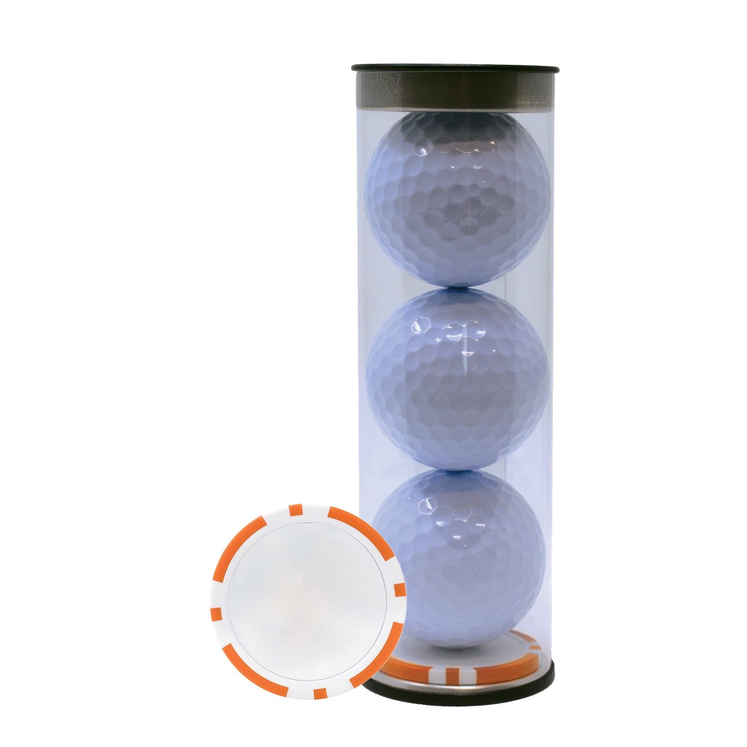 3-Ball Tube with Poker Chip