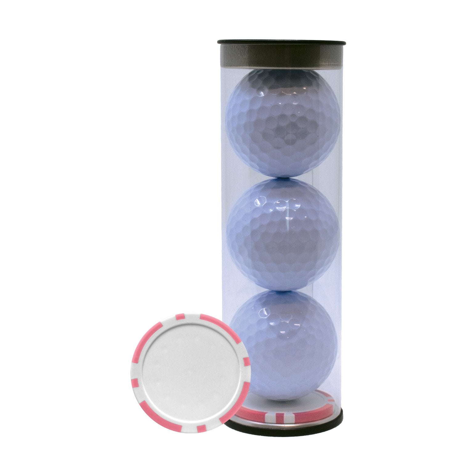 3-Ball Tube with Poker Chip