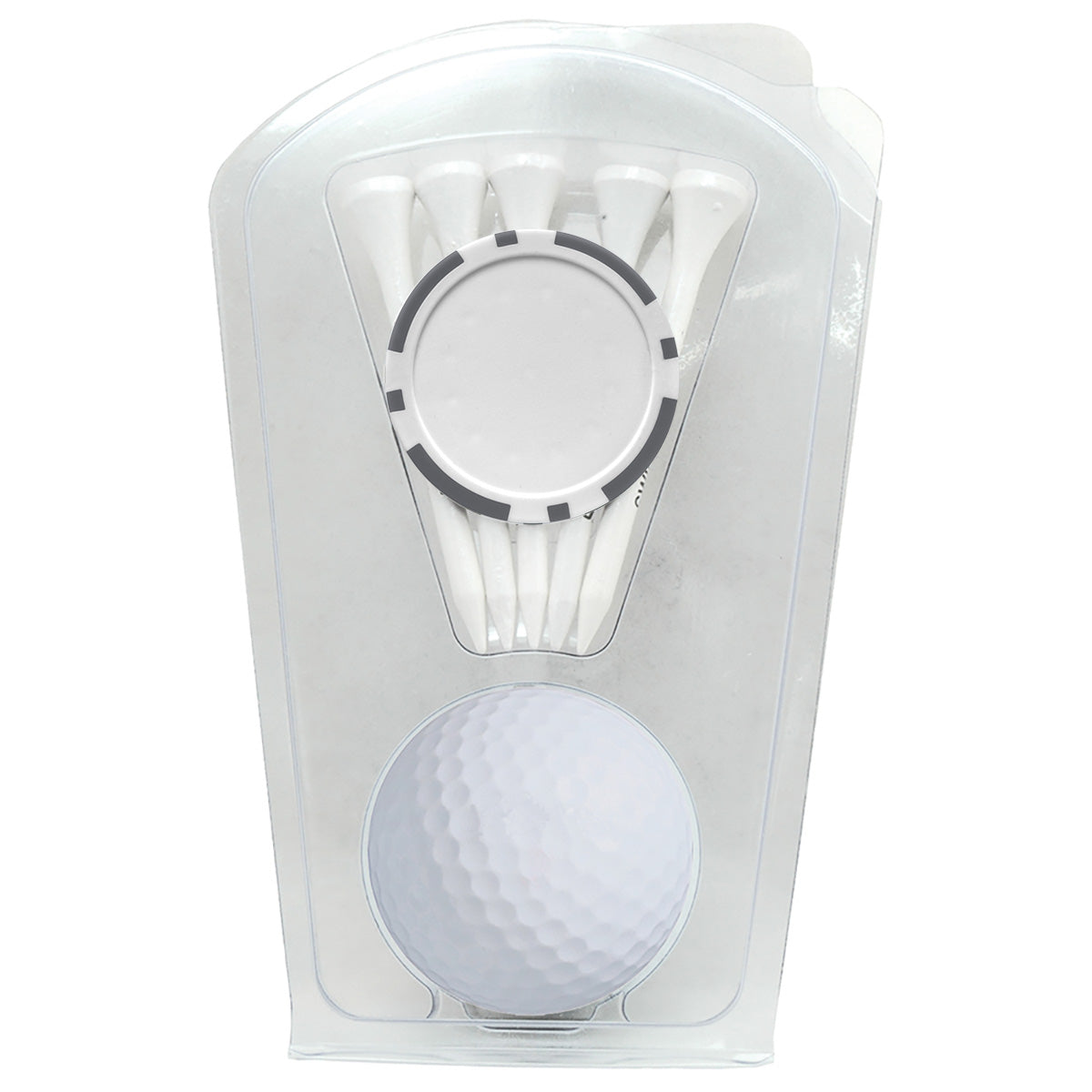 1-Ball Clamshell with Tees and Poker Chip