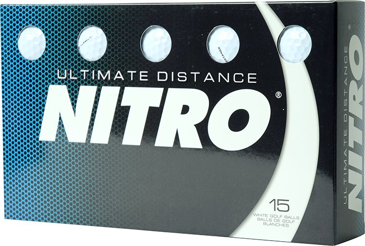 Nitro Ultimate Distance Golf Balls - 15 Ball Pack