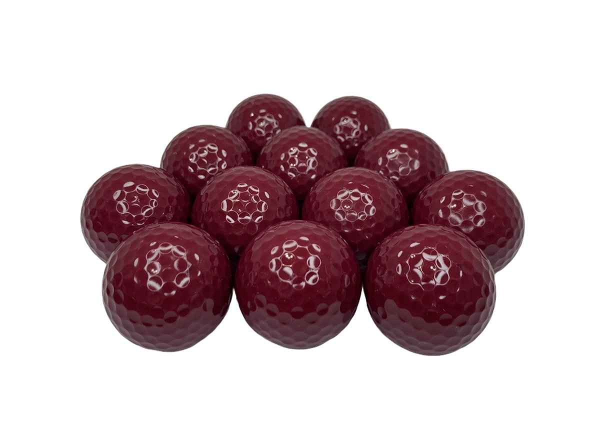 Burgundy Golf Balls