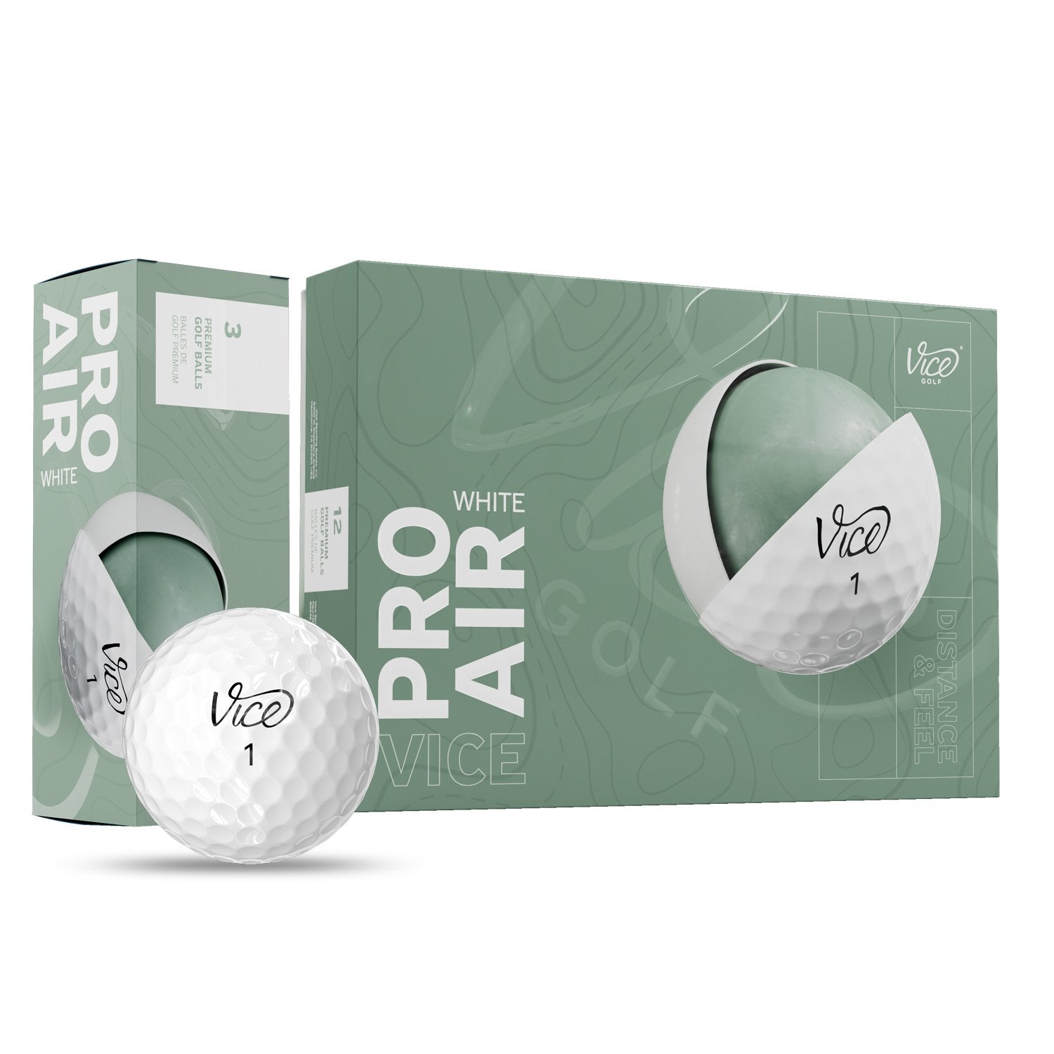 Vice Pro Air Golf Balls White 2024 Model