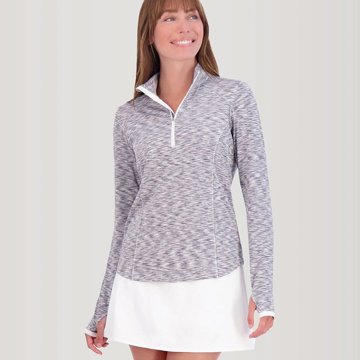 Zero Restriction Women's Shae Quarter-Zip Mock Pullover Shirt