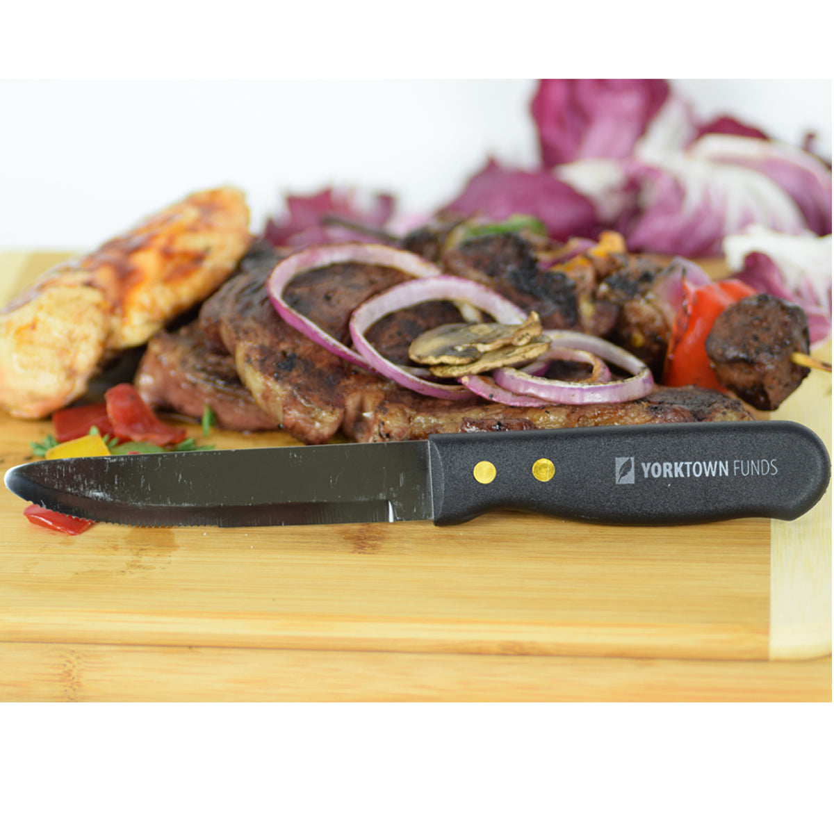 Jumbo Black Handle Steak Knife