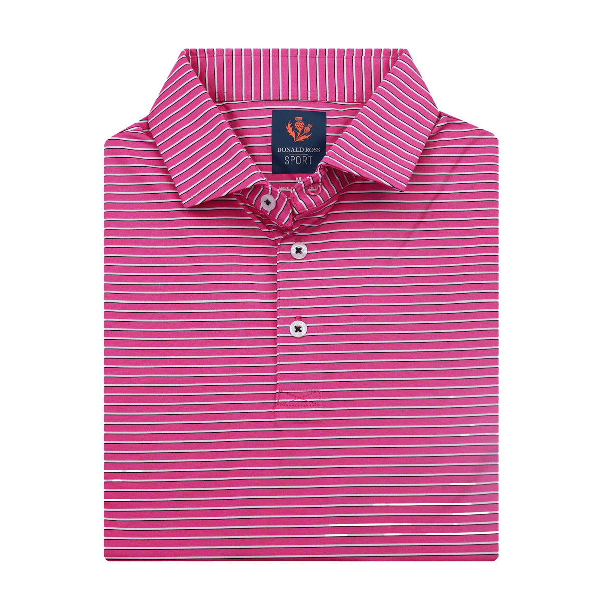 Donald Ross Elom Shadow Stripe Spread Collar