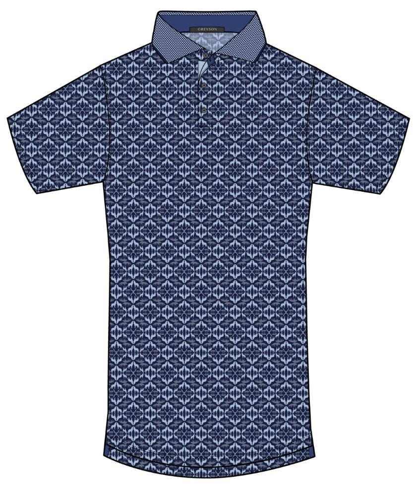Greyson Men's Wolf Labyrinth Polo