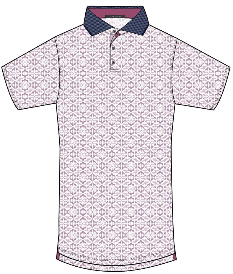 Greyson Men's Wolf Labyrinth Polo