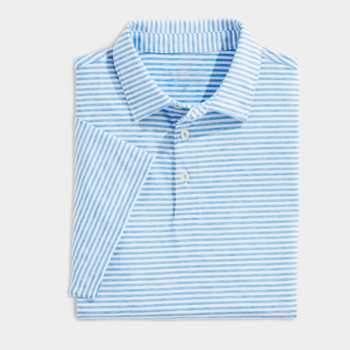 Vineyard Vines Men's Custom Heathered Winstead Stripe Sankaty Polo