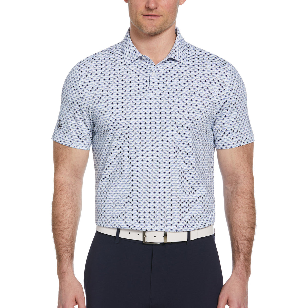 Original Penguin Men's SS Retro Geo Print Polo