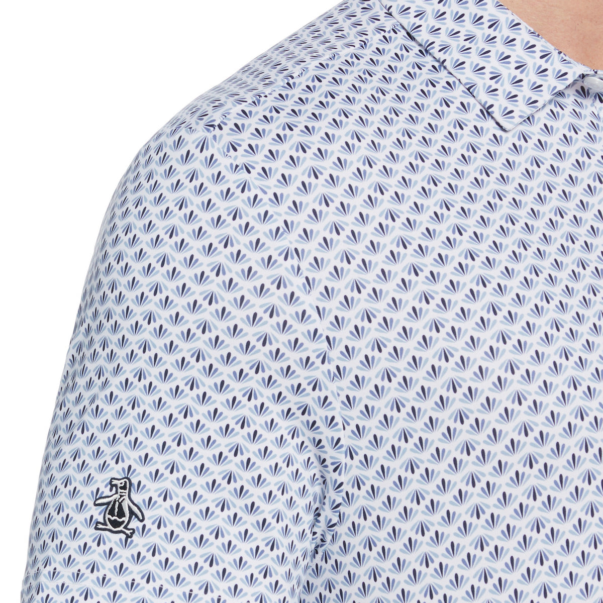 Original Penguin Men's SS Retro Geo Print Polo