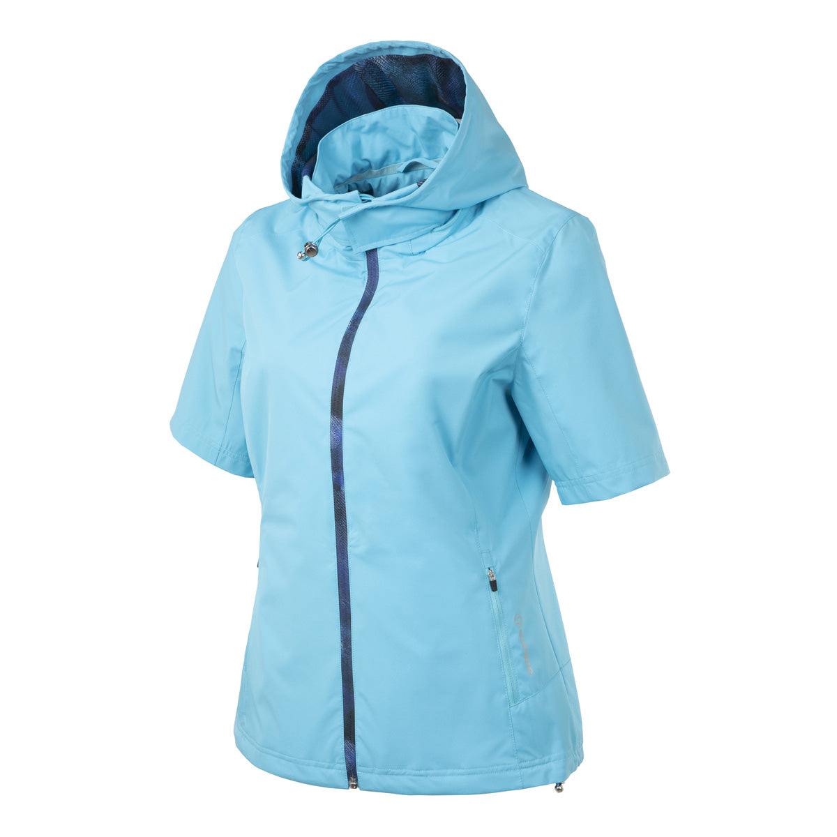 Sunice Women's WxTech Weatherproof Short Sleeve Jacket with Packable Hood (Amber)