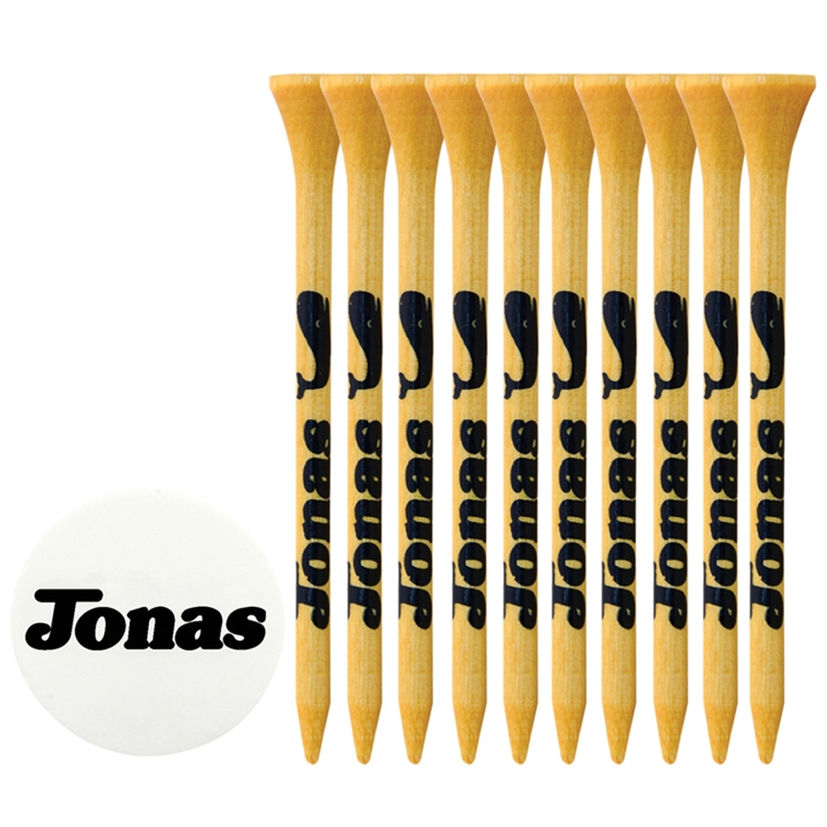10 Pack of 2-3/4'' Bamboo Tees with Ball Markers