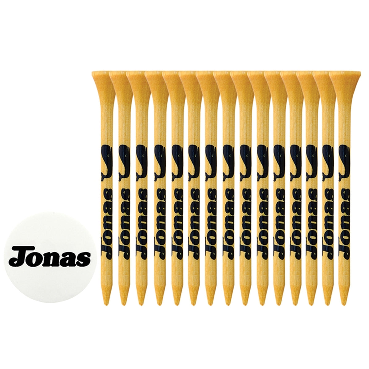 15 Pack of 2-3/4'' Bamboo Tees with Ball Marker