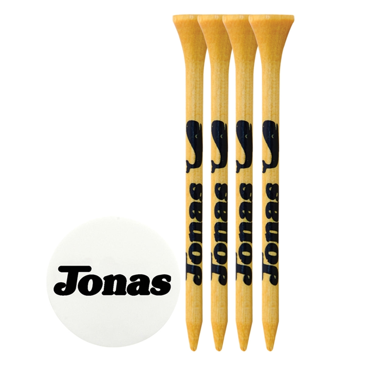 4 Pack of 2-3/4'' Bamboo Tees with Ball Marker