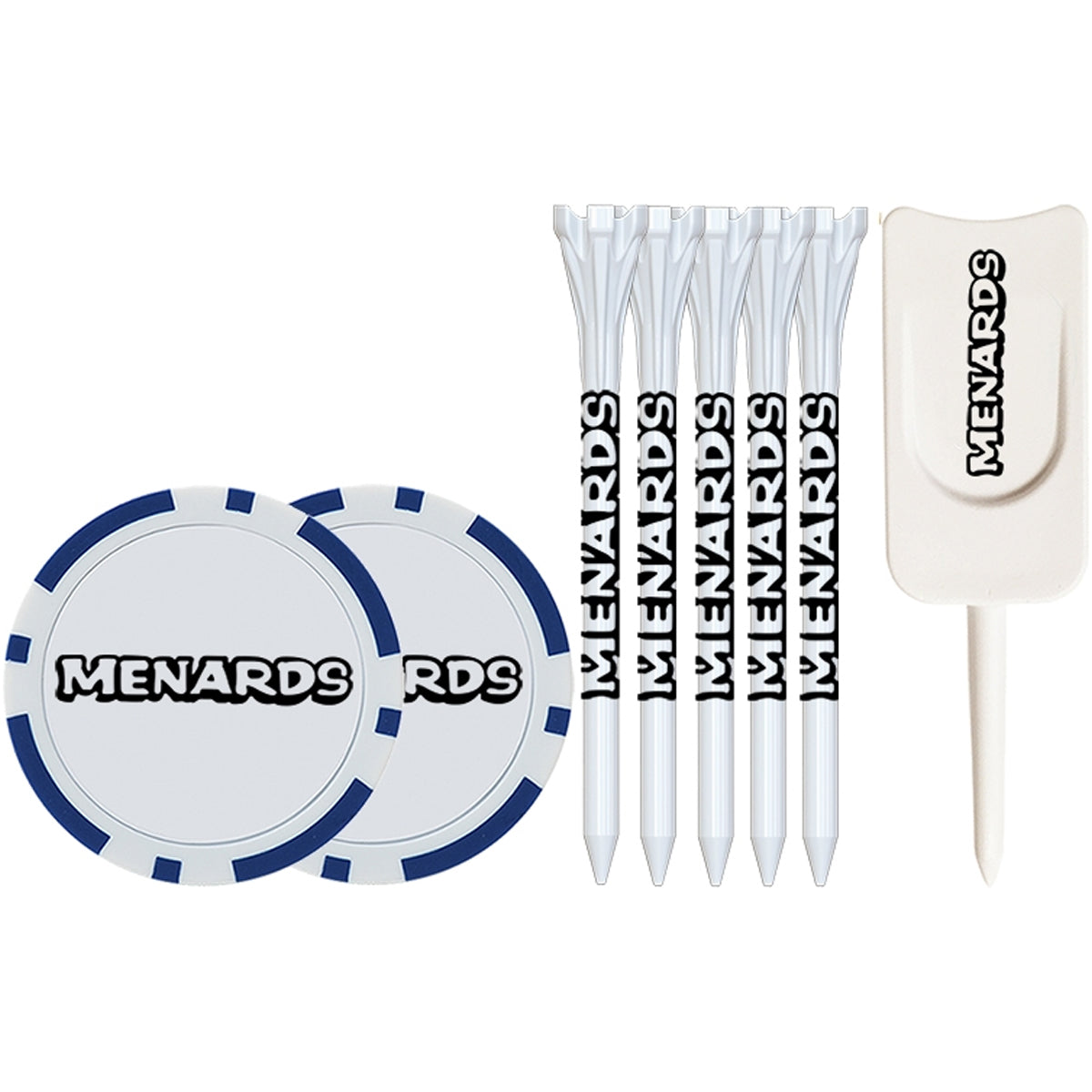 5 Pack of 2-3/4'' Flytees with Poker Chips and Divot Tool