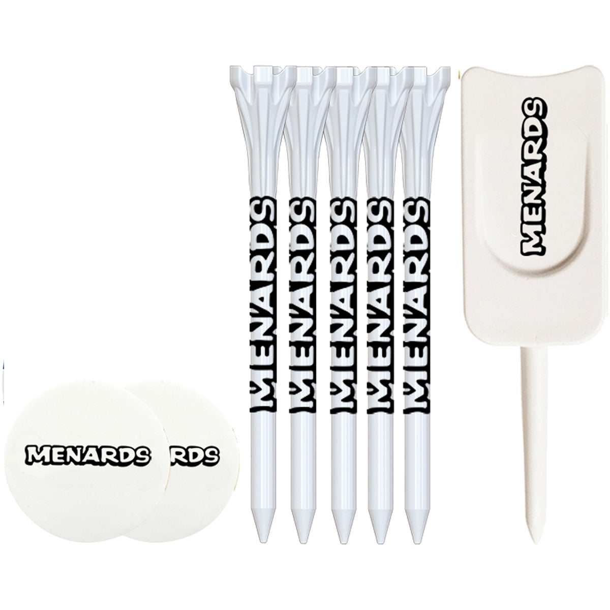 5 Pack of 2-3/4'' Flytees with Ball Markers and Divot Tool