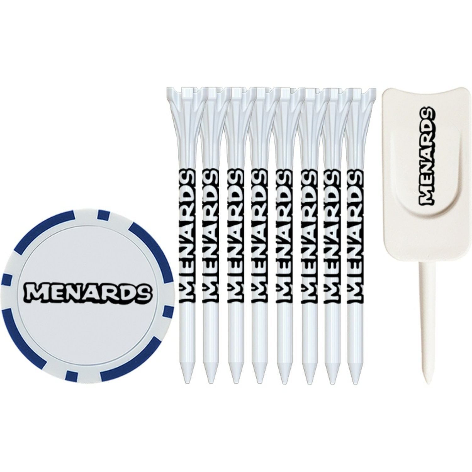 8 Pack of 3-1/4'' Flytees with Poker Chip and Divot Tool