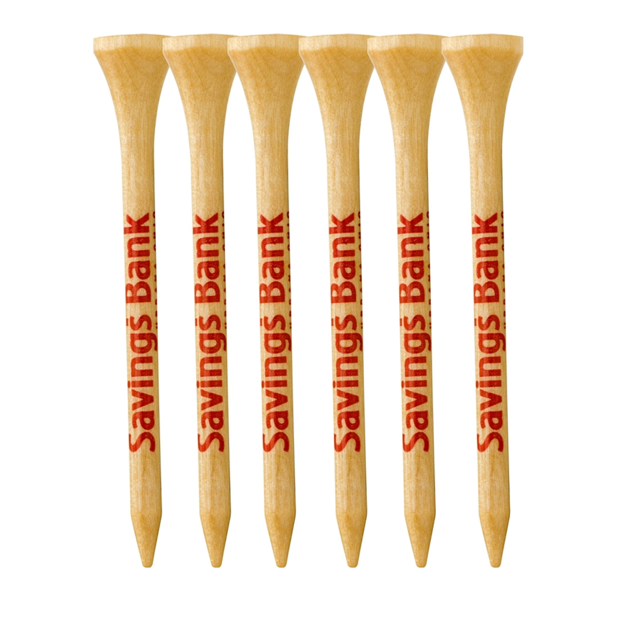 6 Pack of 2-3/4'' Wood Tees