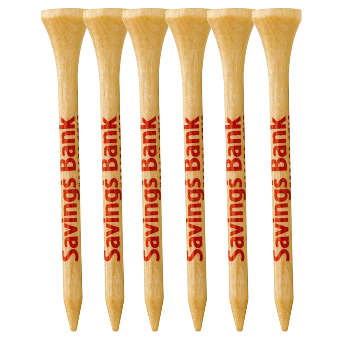 6 Pack of 3-1/4'' Wood Tees