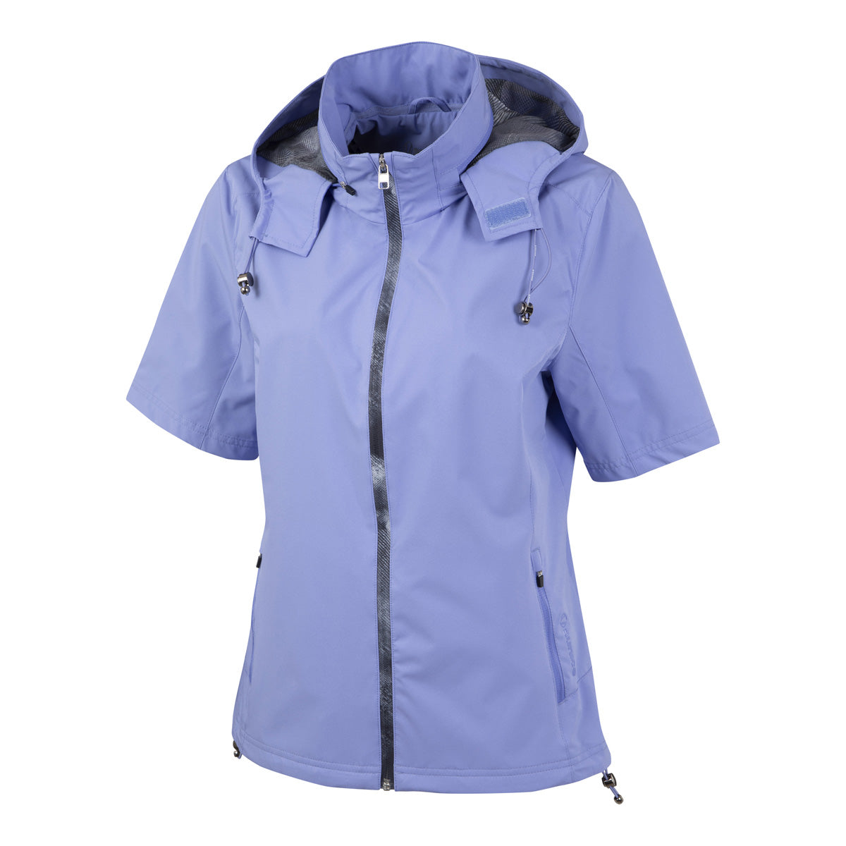Sunice Women's WxTech Weatherproof Short Sleeve Jacket with Packable Hood (Amber)