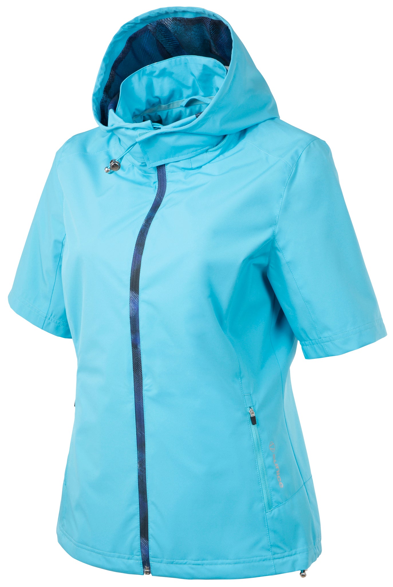 Sunice Women's WxTech Weatherproof Short Sleeve Jacket with Packable Hood