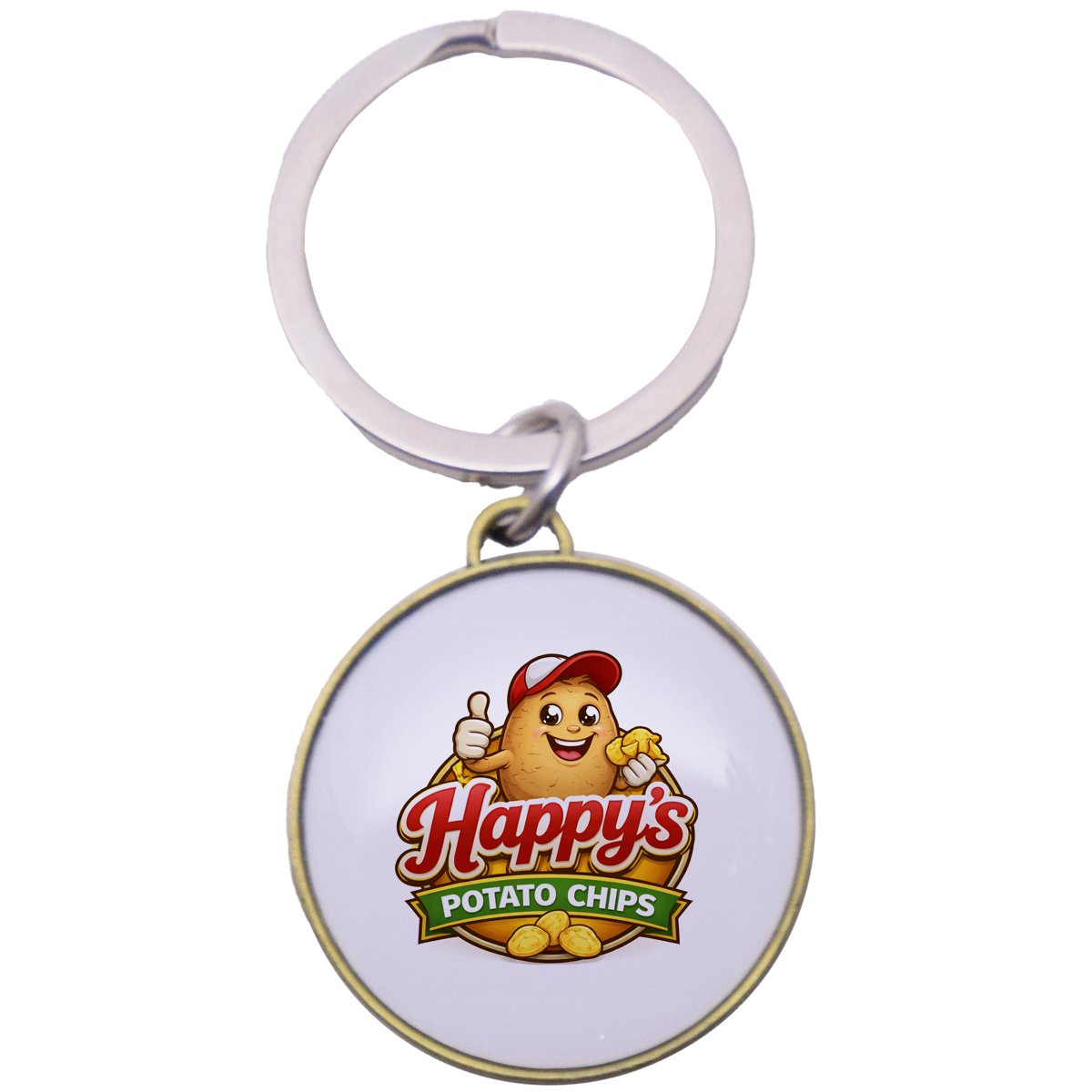 Metal Baseball Keychain