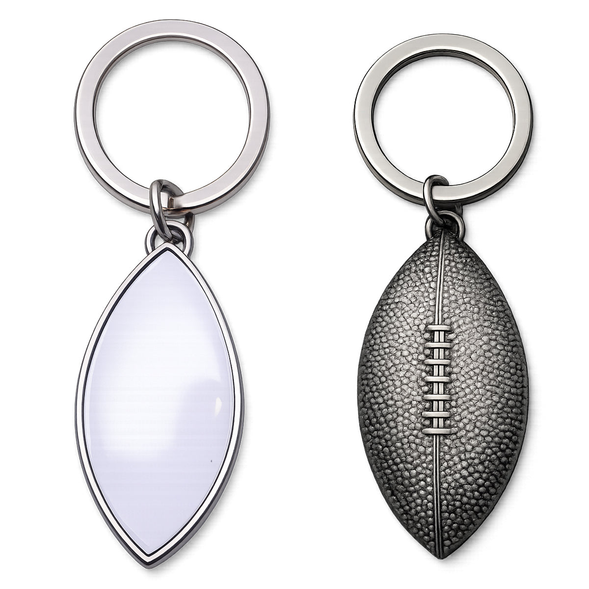 Metal Football Keychain