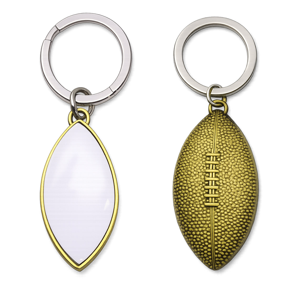 Metal Football Keychain