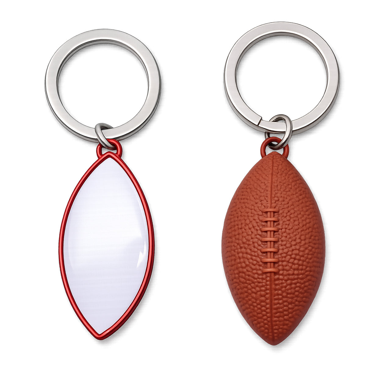 Metal Football Keychain