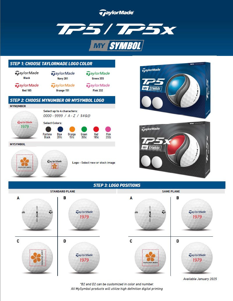 TaylorMade TP5 MySymbol Golf Balls