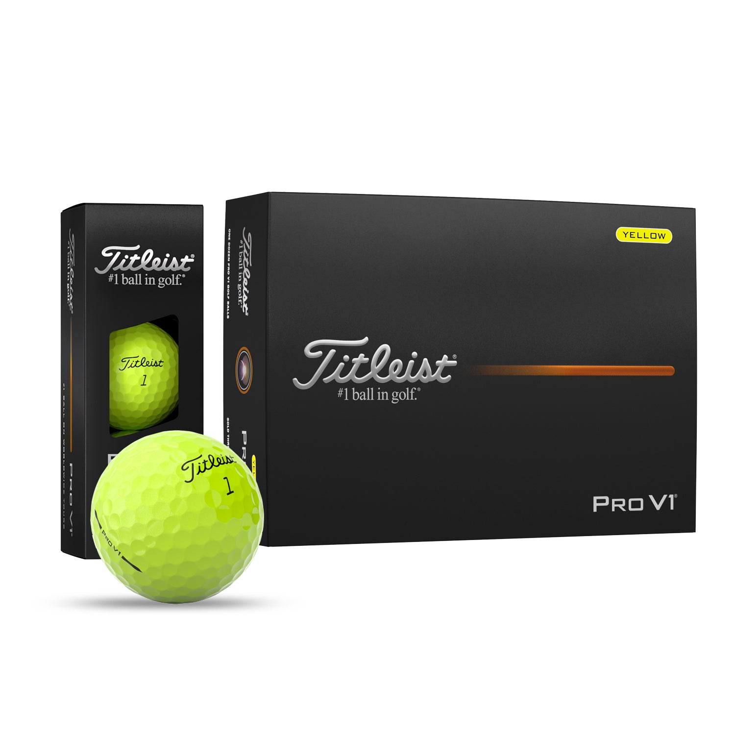 タイトリスPRO V1 Titleist Pro V1 Yellow Golf Balls – Ball Pro