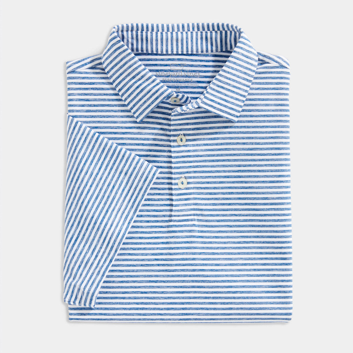 Vineyard Vines Men's Custom Heathered Winstead Stripe Sankaty Polo
